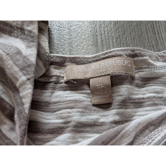 Banana Republic Womens Striped Red & White Cotton 3/4 Sleeve Boatneck Top XL - Picture 4 of 7